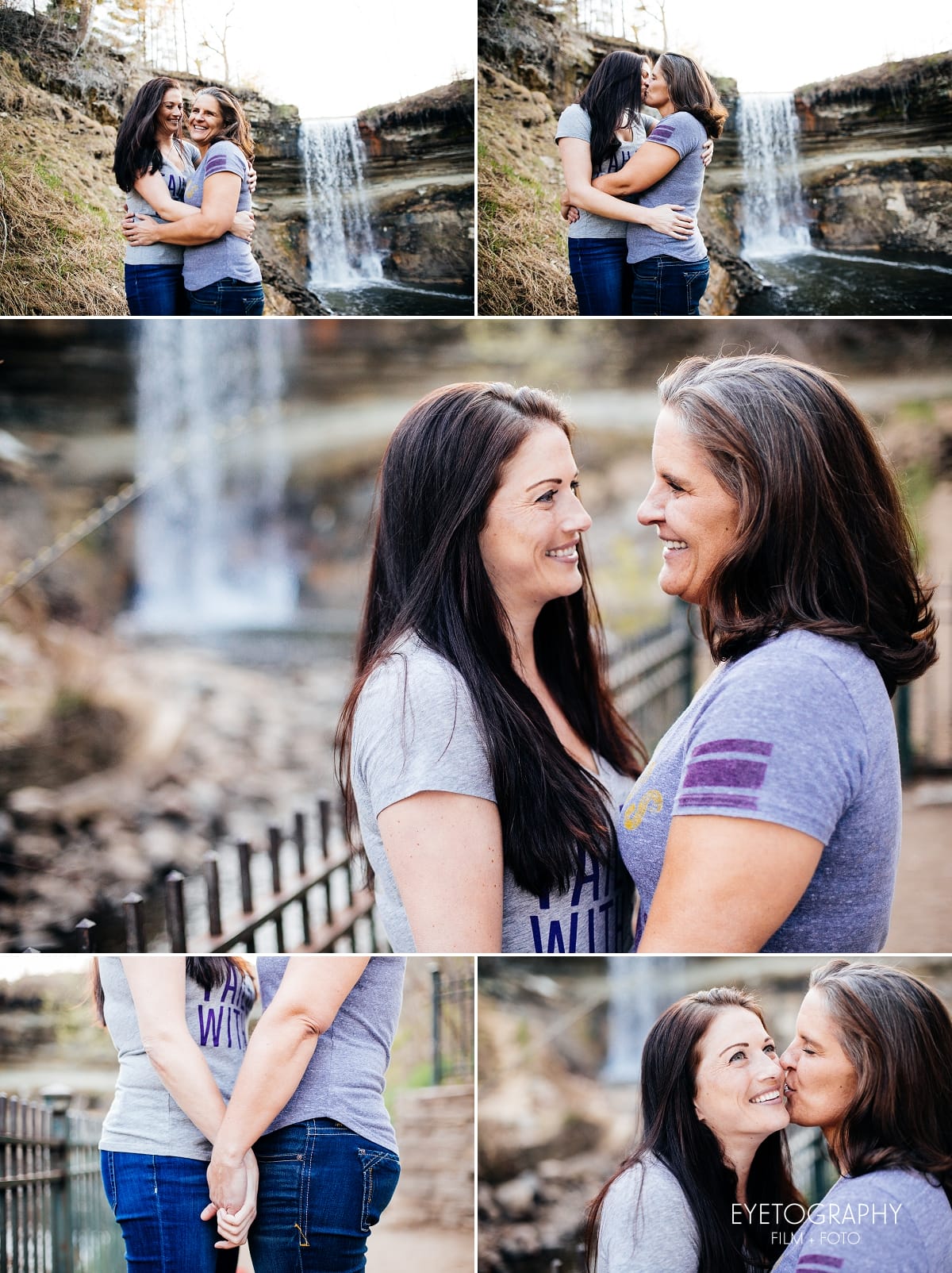 Gina and Beth 7 - Minnehaha Falls Engagement Photography