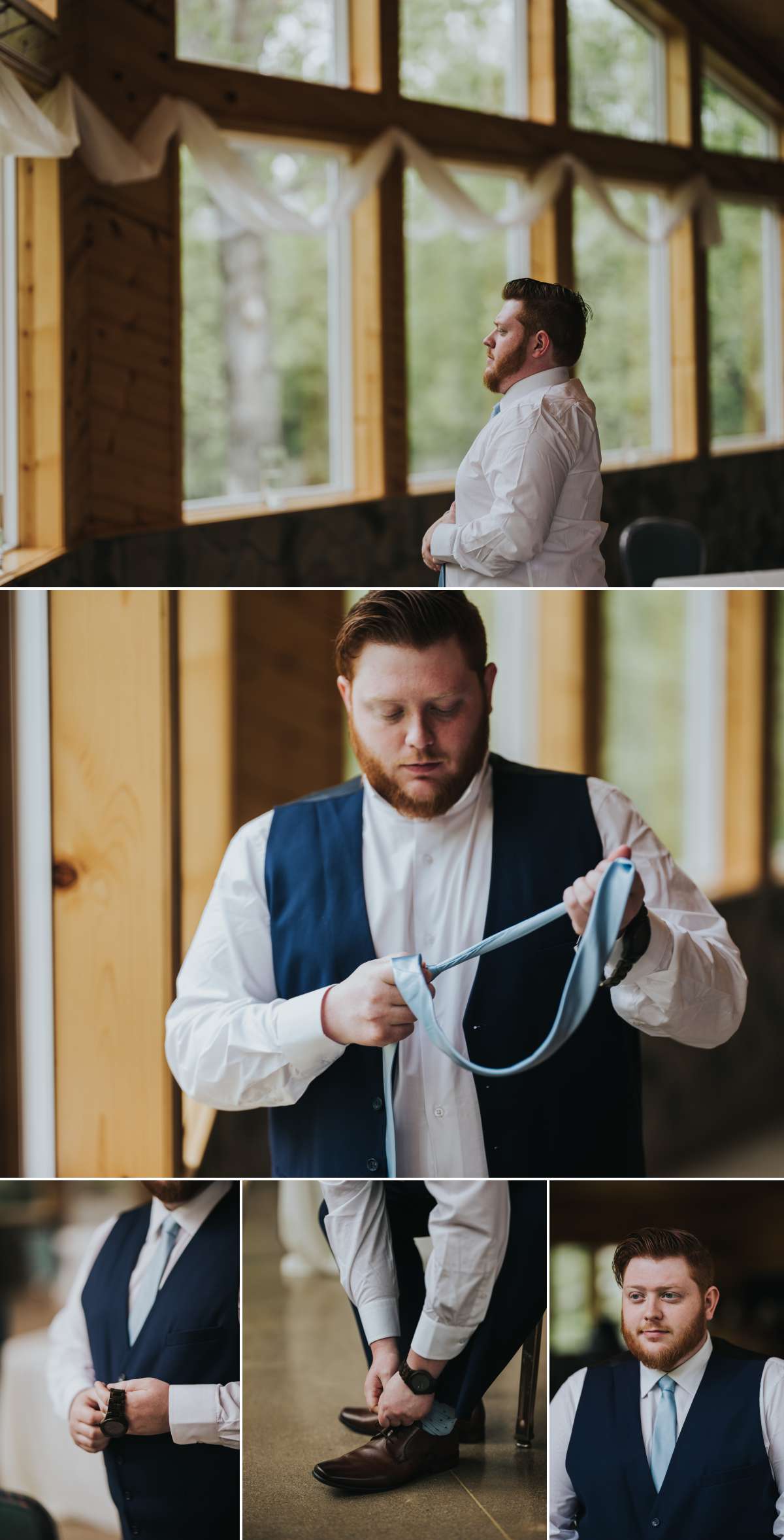 Groom Prep at Romantic Moon Event Center