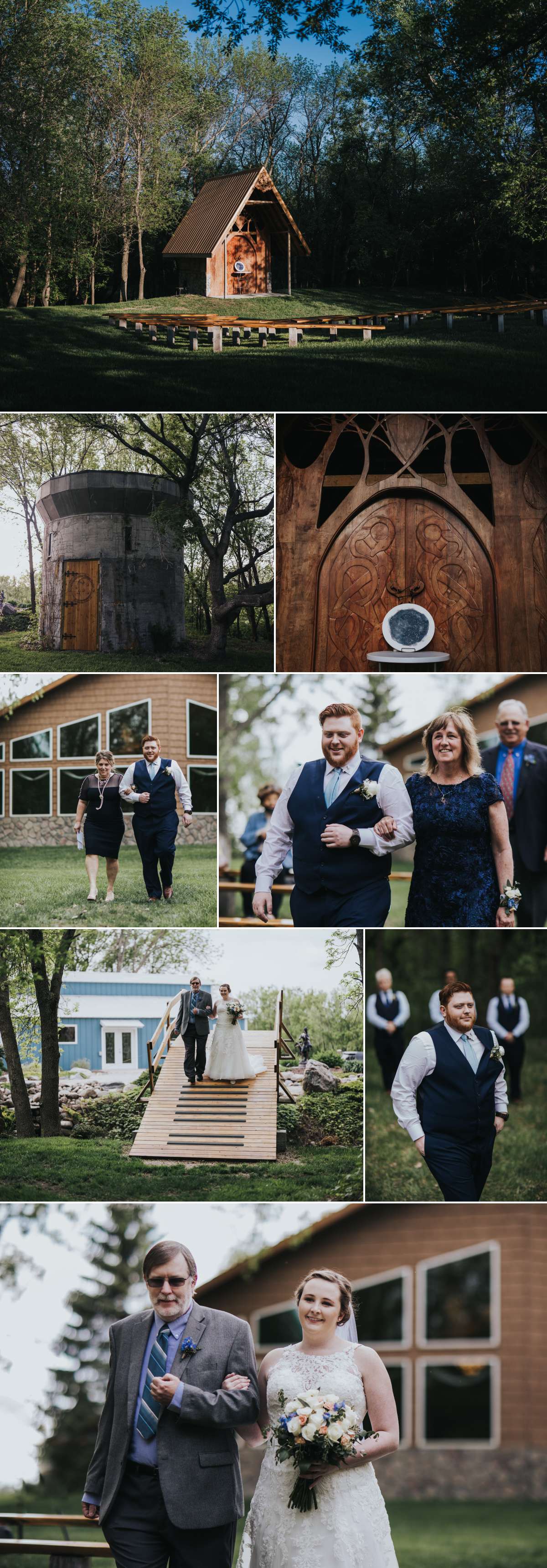 Outdoor ceremony at Romantic Moon Event Center