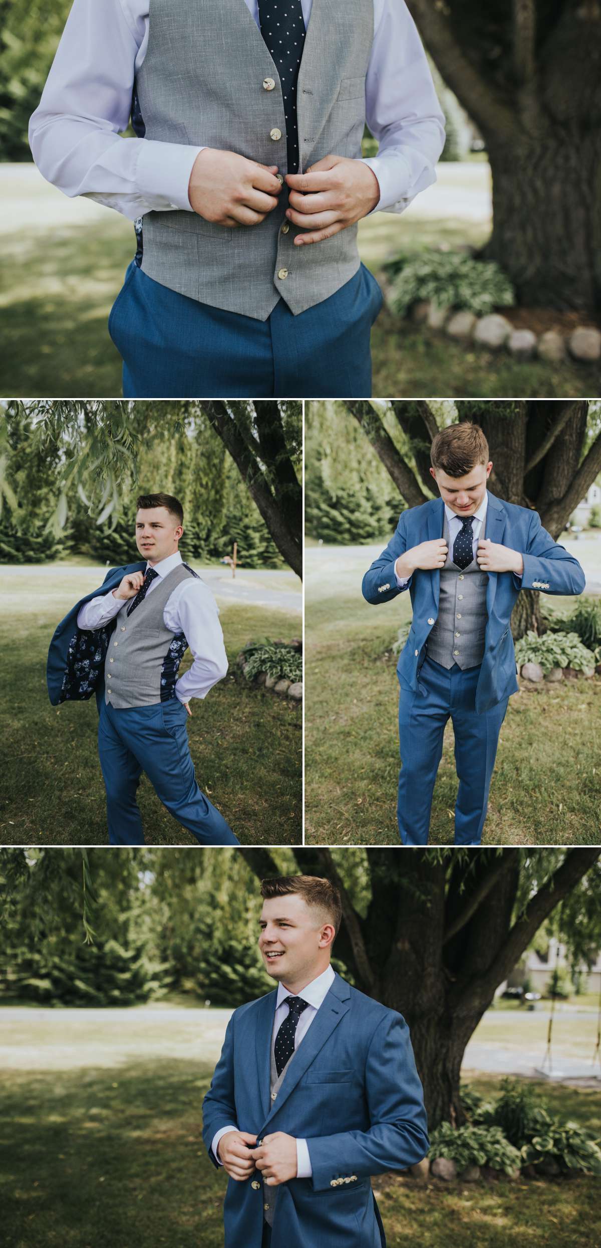 Groom getting ready in Minnesota