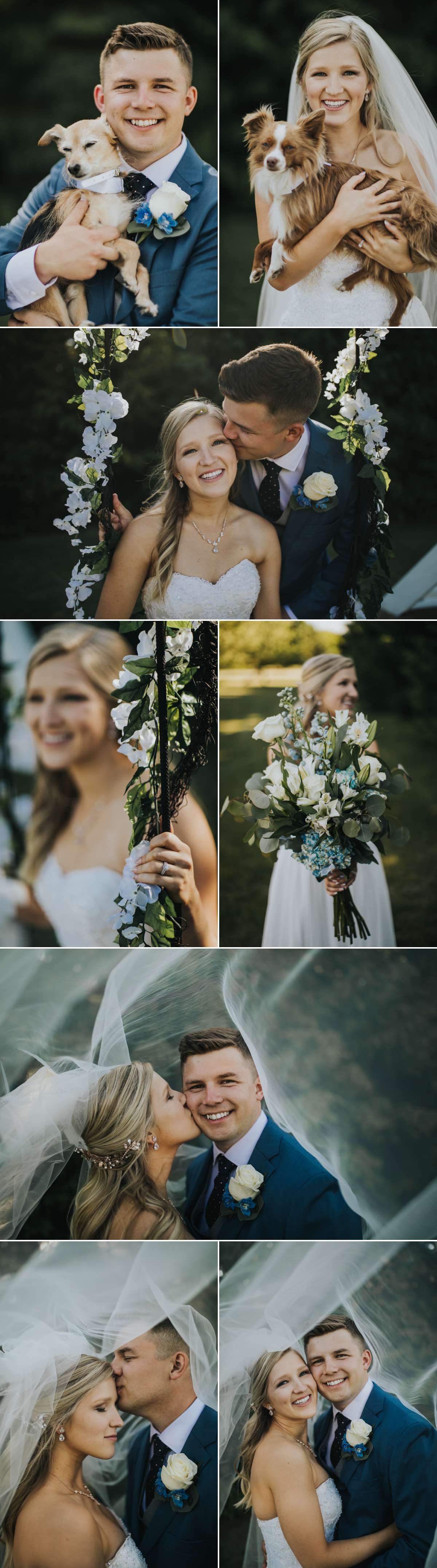 Bride and Groom taking bridal portraits