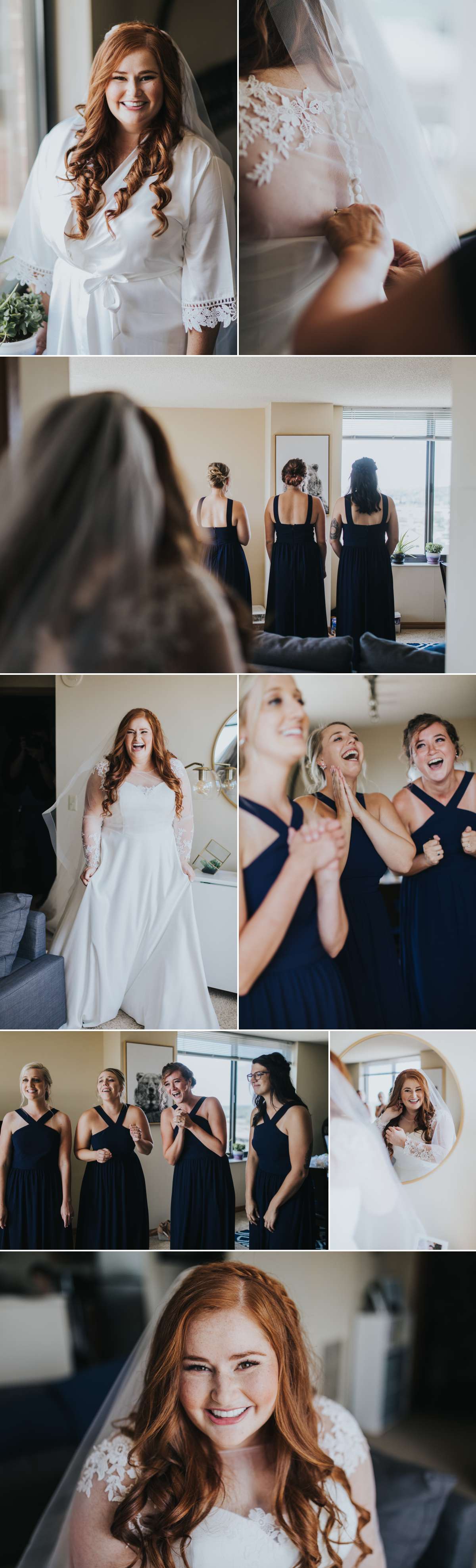 Bride getting ready for her wedding day. 