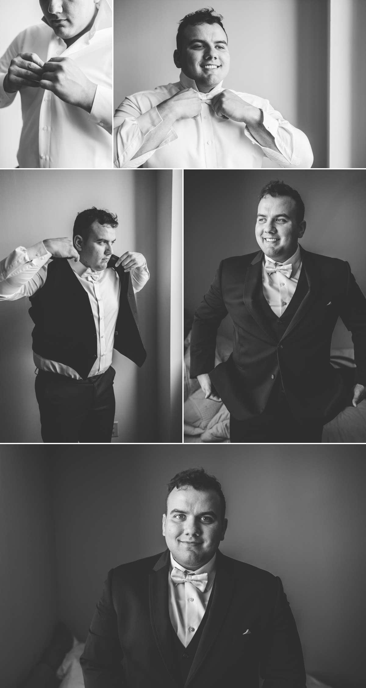 The Groom get's ready for the wedding day. 