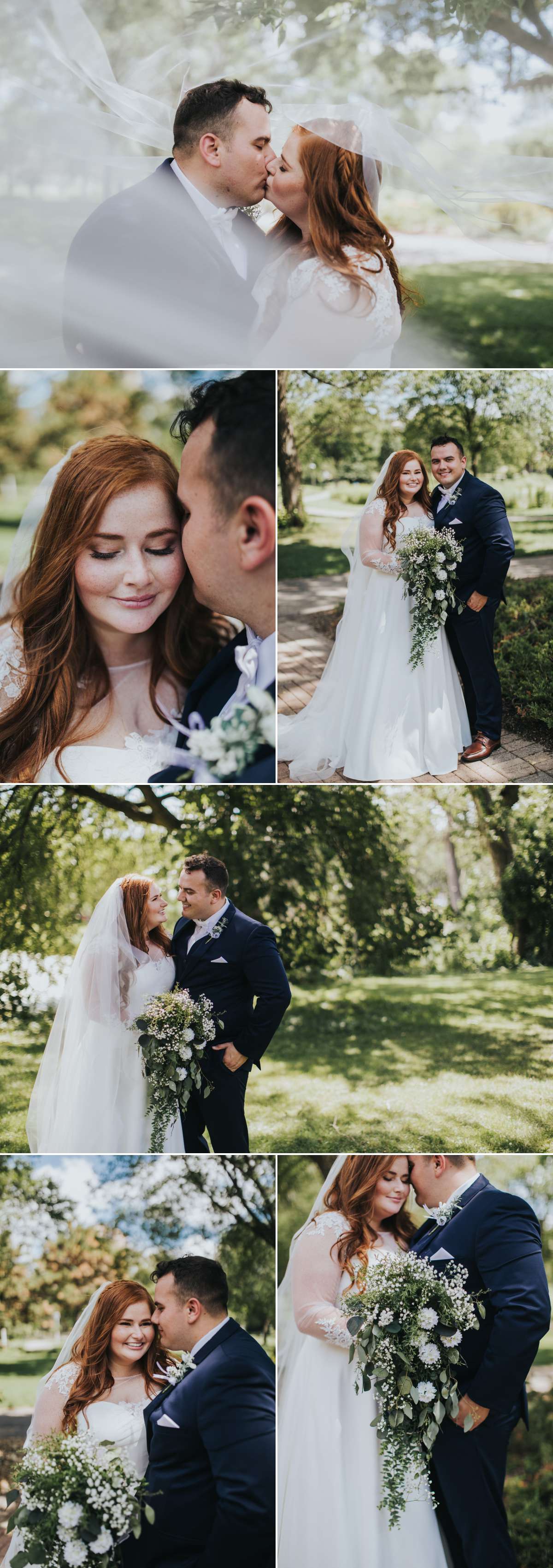 The bride and groom's portraits